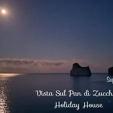 Vista Sul Pan Di Zucchero - Terrazza Vista Mare A Ferienhaus Nebida